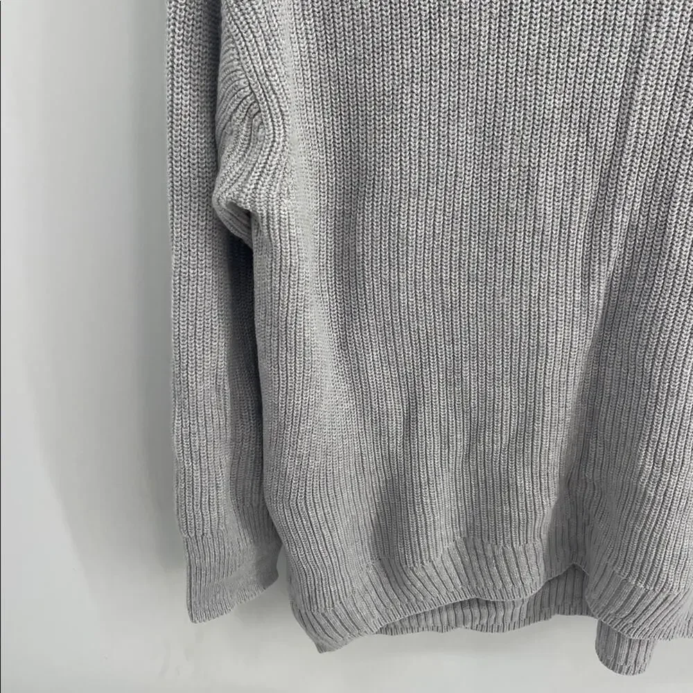 J. Crew cotton cashmere blend ribbed relaxed fit turtleneck pullover sweater S